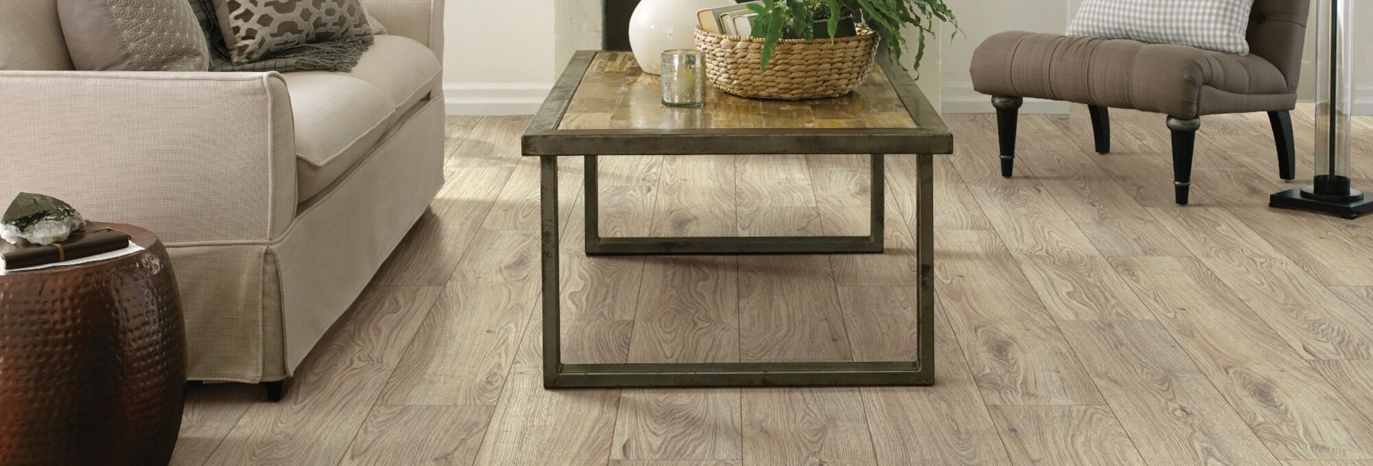 Couch and table on laminate - Nantahala Flooring Outlet in Franklin, NC